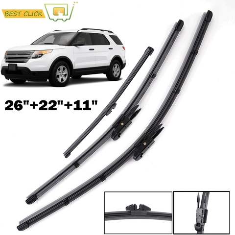 Misima Windshield Windscreen Wiper Blades For Ford Explorer 2011 2012 2013 2014 2015 2016 2017 Front Rear Window Wiper 26