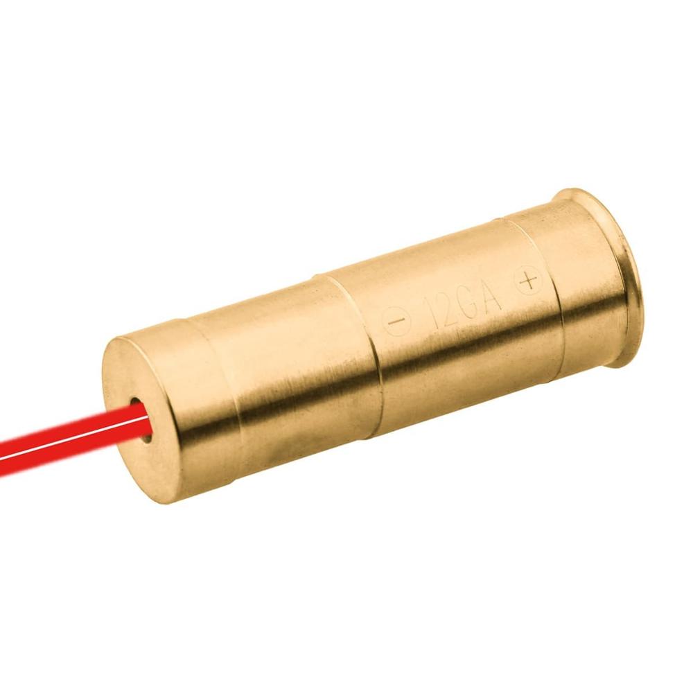 Red Laser 12GA Brass Bore Sighter Cartridge Hunting 12 Gauge Boresighter 