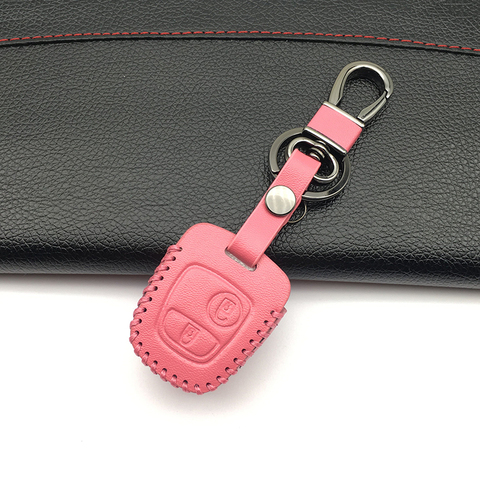 High quality Genuine Leather key chain ring cover case holder ,car styling For Citroen C1 C2 C3 C4 Saxo Xsara Picasso Berlingo ► Photo 1/6