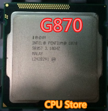 lntel G870 CPU Processor Dual-Core(3.1Ghz /L3=3M/65W) Socket LGA 1155 Desktop CPU (working 100% Free Shipping) ► Photo 1/1