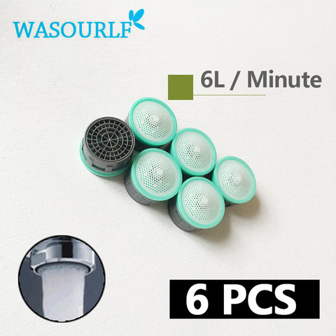 WASOURLF 6 PCS Water Saving Faucet Aerator 4L 6L 8L  24mm Male 22mm Female Thread Tap Spout Head Device Bubbler Wholesale ► Photo 1/6