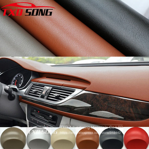 Premium Leather Pattern PVC Adhesive Vinyl Film Stickers For Auto Car Body Internal Decoration Vinyl Wrap Car leather film ► Photo 1/6