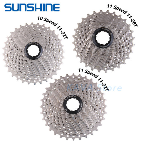 SUNSHINE Road Bike Freewheel 11-25/28/32/34/36T Bicycle Flywheel Steel 8/9/10/11/12S Speed Cassette Freewheel for Shimano SRAM ► Photo 1/6