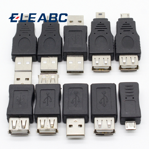 10Pcs OTG 5pin F/M Mini Changer Adapter Converter USB Male to Female Micro USB Adapter USB Gadgets ► Photo 1/6