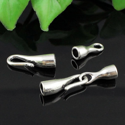 Hole 3mm Fashion Fold Over Lobster Clasp Connectors For Necklace Bracelet Chain DIY Making Accessories 28x6mm 50sets K04259 ► Photo 1/1