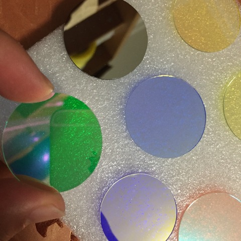 6pcs ! Gobo Projector Color Filter 37.5mm Dichroic Glass used for stage light  Advertisement Lamp ► Photo 1/6