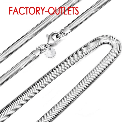 1PC 16-24 Inch Genuine 925 Sterling Silver Chain Necklace Chain With Lobster Clasps Fashion Jewelry Factory Cheap Price ► Photo 1/6