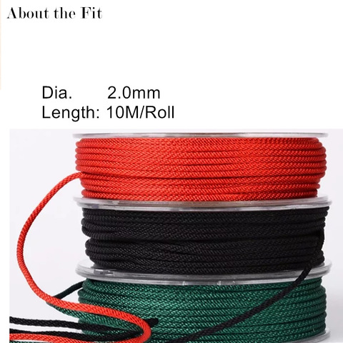 About the Fit Nylon Cords 2mm 10M/Roll Braided Ropes Beading Thread Bracelet For Jewelry Making Tassels Macrame Rattail Lacing ► Photo 1/6