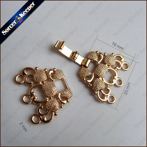 5 PCS Jewelry Findings & Components Vintage Gold Clasps Flower Filigree Metal Copper Diy Pearl Beads Necklace Toggle Connector ► Photo 1/6