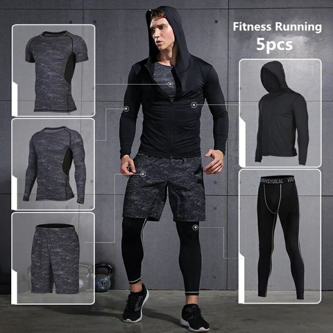 Men Sportswear Set Brand Mens Tracksuit Sporting Fitness Clothing