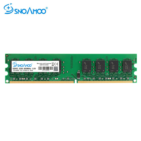 SNOAMOO DDR2 2GB 667/800MHz PC2-6400S Desktop PC RAMs 240-Pin 1.8V DIMM For Intel and AMD Compatible Computer Memory Warranty ► Photo 1/5