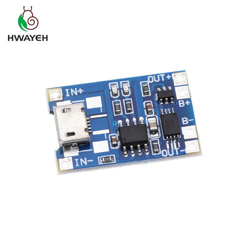 10PCS Micro USB 5V 1A 18650 Lithium Battery Charger Module Charging Board With Protection ► Photo 1/4