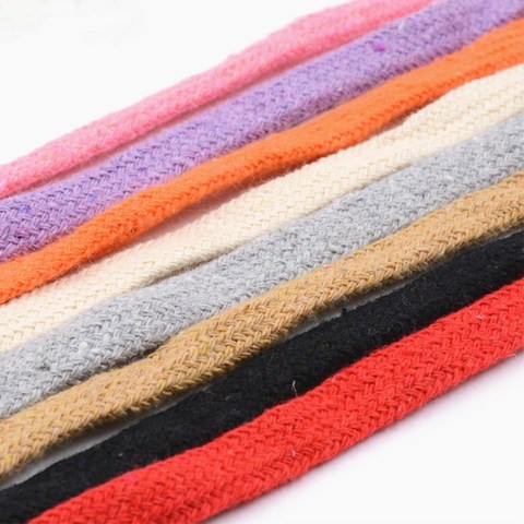 10mm Cotton Flat Rope Cord Hollow Twisted Woven String Braided Wire Rope DIY Handmade Home Crafts Pants Shoes Bag Accessories 5y ► Photo 1/6