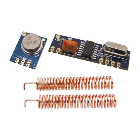 5sets/lot 433MHz ASK Wireless Module kit (RF transmitter STX882+ RF receiver SRX882)+10pcs copper spring antennas ► Photo 1/1