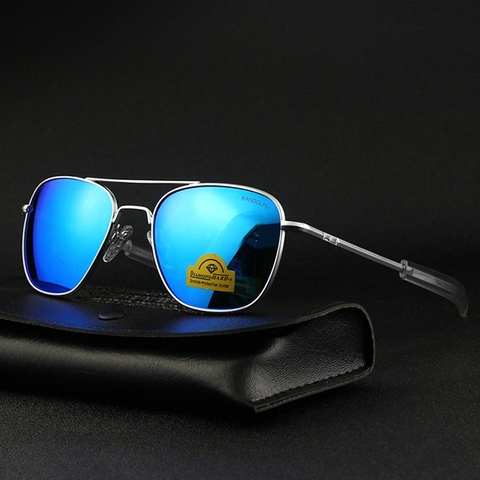 Pilot USA.RE Sunglasses Men Top Quality Brand Designer RANDOLPH Mirror AGX Tempered Glass Lens AO Sun Glasses Male TJ115 ► Photo 1/6