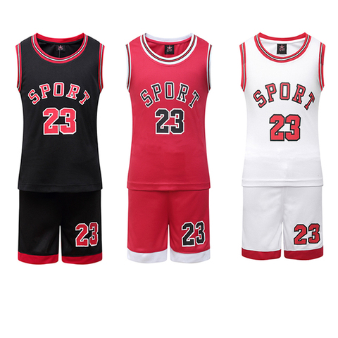 Aliexpress Men's Kids Basketball Jerseys Suit Youth Basketball Uniforms Kits Sports Clothing Track Suit