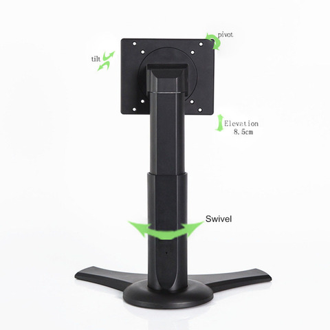 Wearson Tilt Swivel Pivot Height Adjustable LCD Monitor Holder Desk Stand Metal Bracket VESA 75x75 100x100mm WS-03DV ► Photo 1/6