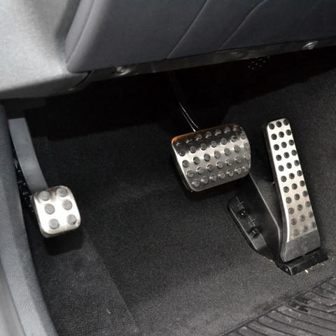 Stainless steel pedal for Mercedes Benz C E S GLK SLK CLS SL-Class W203 W204 W211 W212 W210 W205 accelerator brake footrest pad ► Photo 1/6