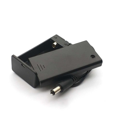 9V battery holder Universal battery holder Universal watch 9V battery holder With switch Open cover With DC plug cable ► Photo 1/4