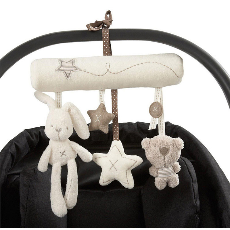 Stroller Pram Bed Hanging Toy Doll Newborn Baby Rattles Plush Animal Toys H 