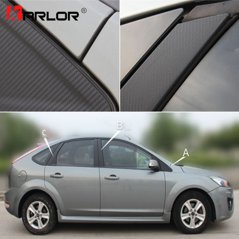Auto Window Frame ABC Pillar Carbon Fiber Protection Film Car-styling Sticker And Decal For Ford Focus MK2 2006-2015 Accessories ► Photo 1/6