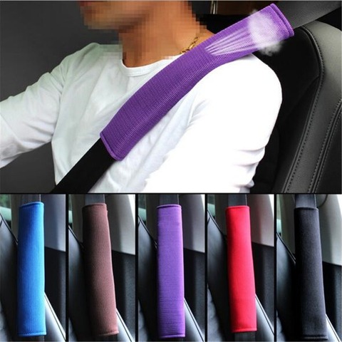 2Pcs Breathable Car Safety Belt Cover Seat Belt Pad Sandwich Seat Belt Shoulder Pads Auto Seatbelt Shoulder Protective Strap Pad ► Photo 1/6