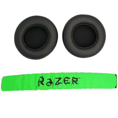 Replacement Ear pads Cushion Earmuffs Earpads with Headband For Raze Kraken Pro 7.1 or Electra Gaming Headphone ► Photo 1/6