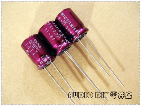 ELNA Purple SILMIC CE-BP 3.9uF/50V Audio Non-Polar Electrolytic Capacitor ► Photo 1/2