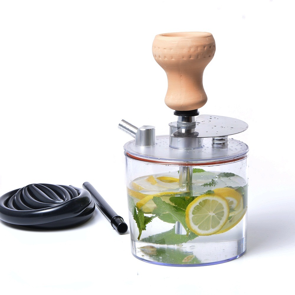 Acrylic Mini Hookah Shisha with Led Light Portable Hookah Shisha Narguile  Nargile Smoking Water Pipe Sheesha Chicha Accessories