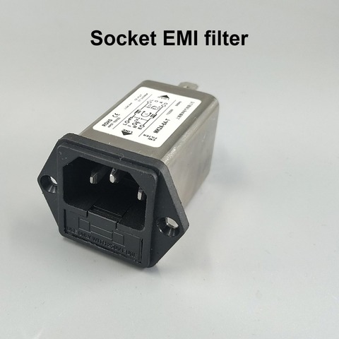 IEC inlet module AC power socket with fuse EMI filter 6A 115V/250V 50HZ/60HZ ► Photo 1/6