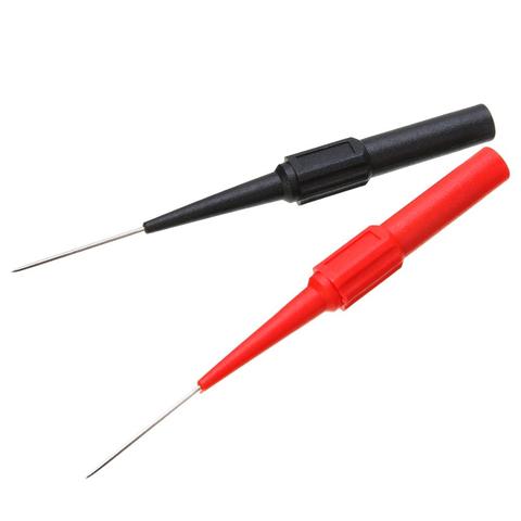 2pcs 4mm Jack Copper Test Lead Probe Stainless Steel Test Needle Multimeter Tools Black/Red For Banana Plug ► Photo 1/5