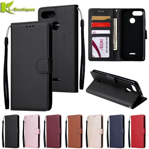 sFor Xiaomi Redmi 6 Leather Case on for Coque Xiaomi Redmi 6 Redmi6 8 7A 8A Cover Fundas Classic Style Flip Wallet Phone Cases ► Photo 1/6