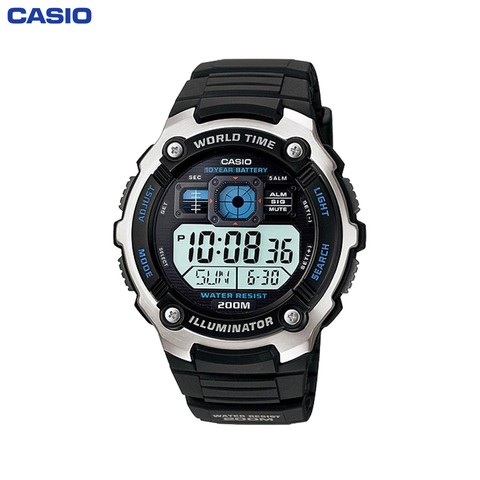  Quartz Wristwatches Casio AE-2000W-1A mens waterproof watch wrist watches accessories	 Plastic strap 	 ► Photo 1/1