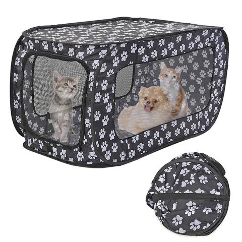 Portable Folding Pet Tent Houses Foldable Pet Fence Cat Dog Travel Cage Rectangular Dog Cage Playpen Outdoor Puppy Kennel 87CM ► Photo 1/6