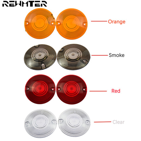 4PCS Motorcycle Turn Signal Light Lens Cover Headlight Covers Orange Smoke Red Clear for Harley Touring Softail Road King FLTR ► Photo 1/1