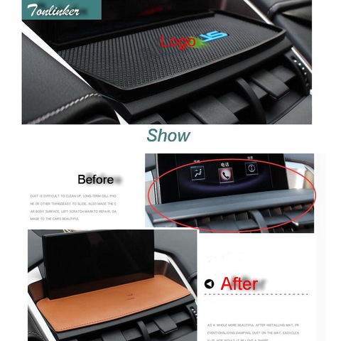 Tonlinker Cover Case Strickers For Lexus ES RX NX 2016 Car styling 1PCS Silicone Center console Navigation anti-dirty pad covers ► Photo 1/6