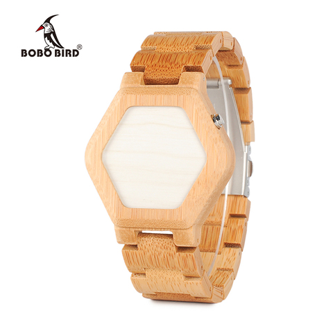 BOBO BIRD WE03 Brand Designer Digital Watch Night Vision Bamboo Watch Mini LED Watch Design With Unique Time Display Tokyoflash ► Photo 1/6