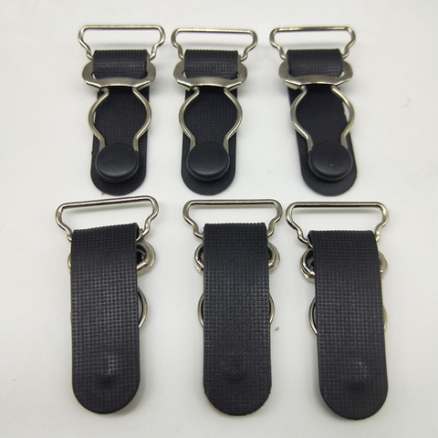 Clip chupete metal Removable buckle Garment Accessories Stockings clips Black Metal+PP Garter Clip 12 pcs/lot 20mm 0.8 Inch ► Photo 1/6