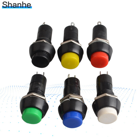 5pcs Momentary Push Button Switch OFF-(ON) without lock 3A 125V/AC 12MM latching ► Photo 1/6