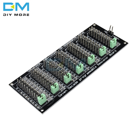 Seven Decade Programmable Resistor Resistance Board Module 1R - 9999999R Step 1R 1% 1/2 Watt jumper caps 200v ► Photo 1/1