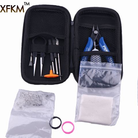 XFKM Electronic Cigarette DIY Tool Bag Tweezers Pliers Wire Heaters Kit Coil Jig  For Packing Electronic Cigarette Accessories ► Photo 1/6