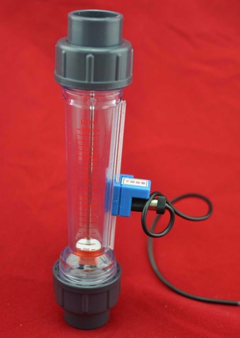LZS-25A  Pipeline plastic tube water rotameter with flow alarm swith  lower limit(default) or upper limit ► Photo 1/1