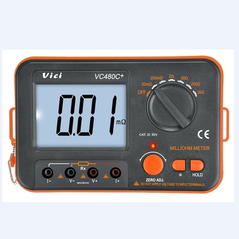 Digital Milliohm Meter VICI Brand 3 1/2 LCD Display 4 Wire Test Low Resistance Tester 6 Ranges Accuracy Ohm Multimeter Backlit ► Photo 1/6