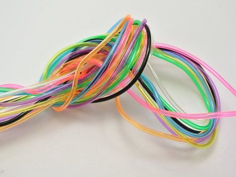 10 Meter Transparent  2mm Hollow Rubber Tubing Jewelry Cord Cover Memory Wire ► Photo 1/5