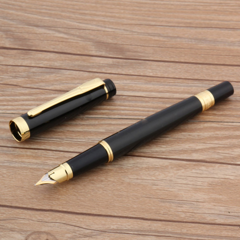 Quality Chinese Ceramic Fountain Pen BLACK Vintage Style Golden gift Medium  nib Stationery Office school supplies Writing - Price history & Review, AliExpress Seller - Penszone Store