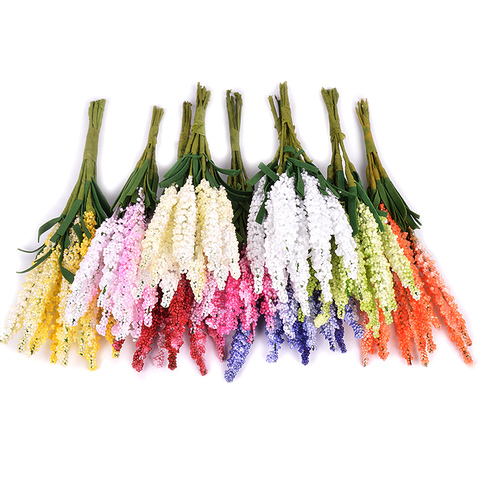 10pcs/Lot  PE foam lavender Bouquet wedding home decor accessories for fake floristics vases diy wreath Artificial flowers ► Photo 1/6
