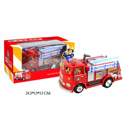 FIREMAN SAM Toy Truck Fire Truck Car with Music+LED Boy Toy Educational Electronic Toys Color Box ► Photo 1/6