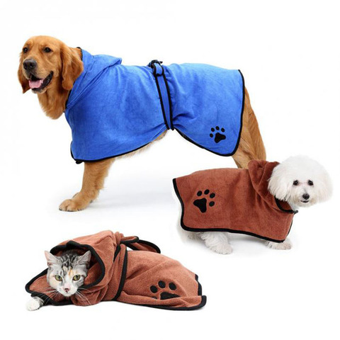 MySudui Absorbent Quick Dry Pet Dog Bath Towel Bathrobe Cat Drying Towel Microfiber Warm Dog Clothes Paw Grooming Dog Supplies ► Photo 1/6