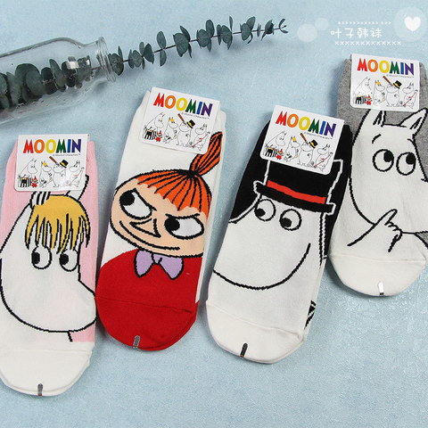 Moomin Valley Character Novelty Cartoon Cute Socks Womens