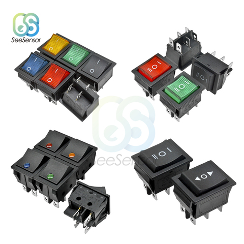 KCD4 Rocker Switch ON-OFF 2 Position On-Off-On 3 position 4 Pins/ 6 Pins Electrical Equipment With Light Power Switch 16A 250VA ► Photo 1/6